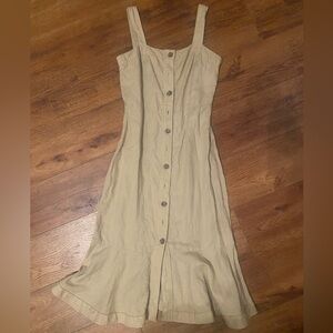 Tan button down dress